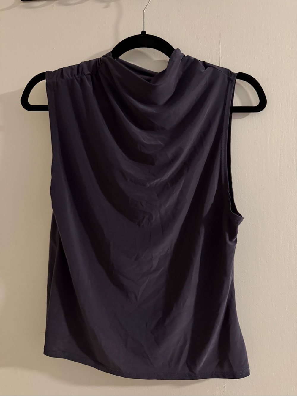 Boohoo Black Draped Back Sleeveless Tank